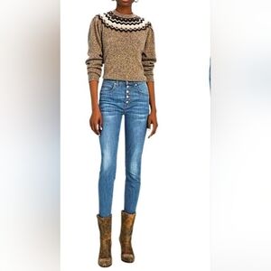 Veronica Beard Blue High-Waisted Button-Fly Jeans Size 26/2